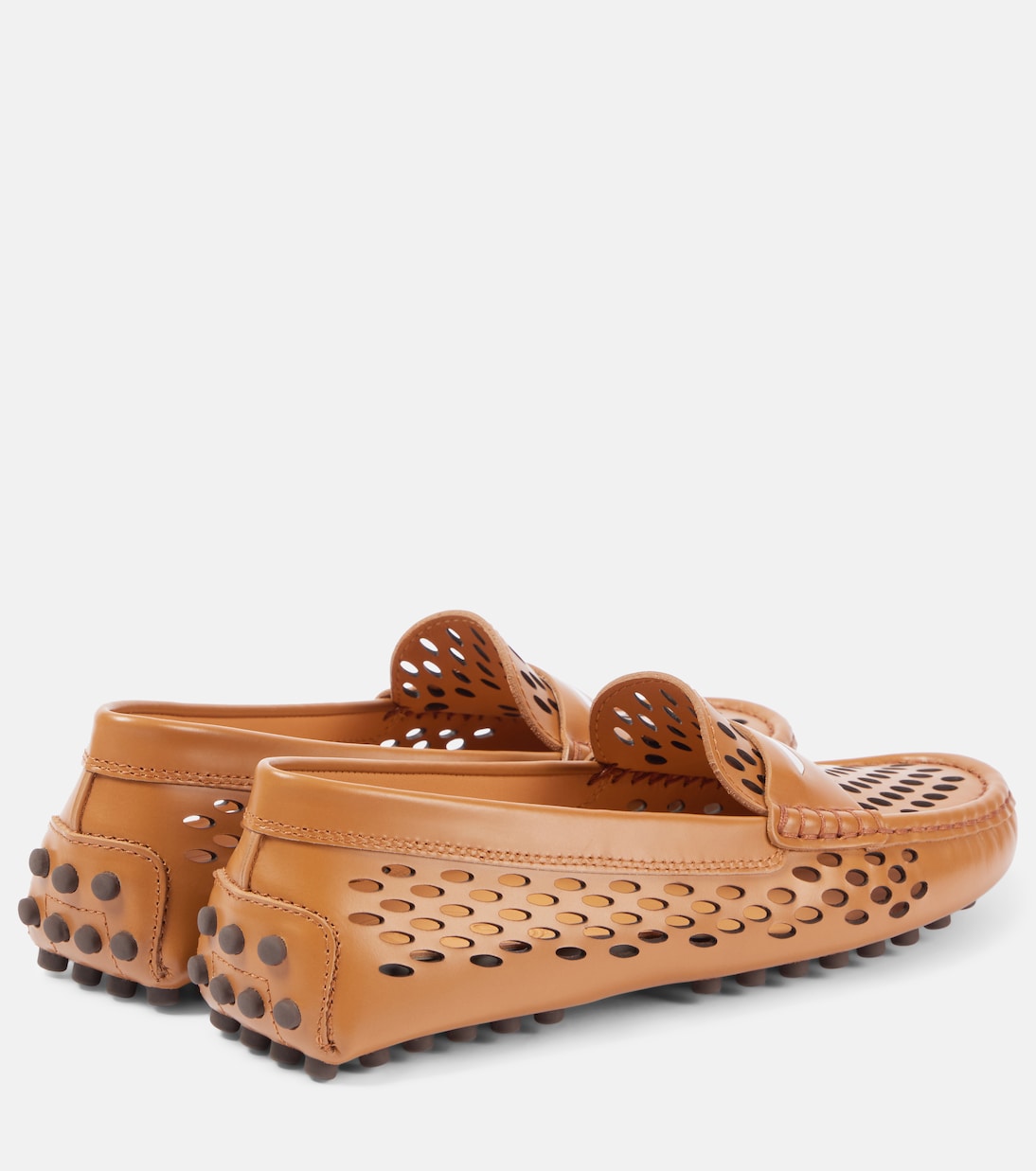Туфли Gommino из перфорированной кожи для вождения Tod's, Kenia Scuro — фото 2