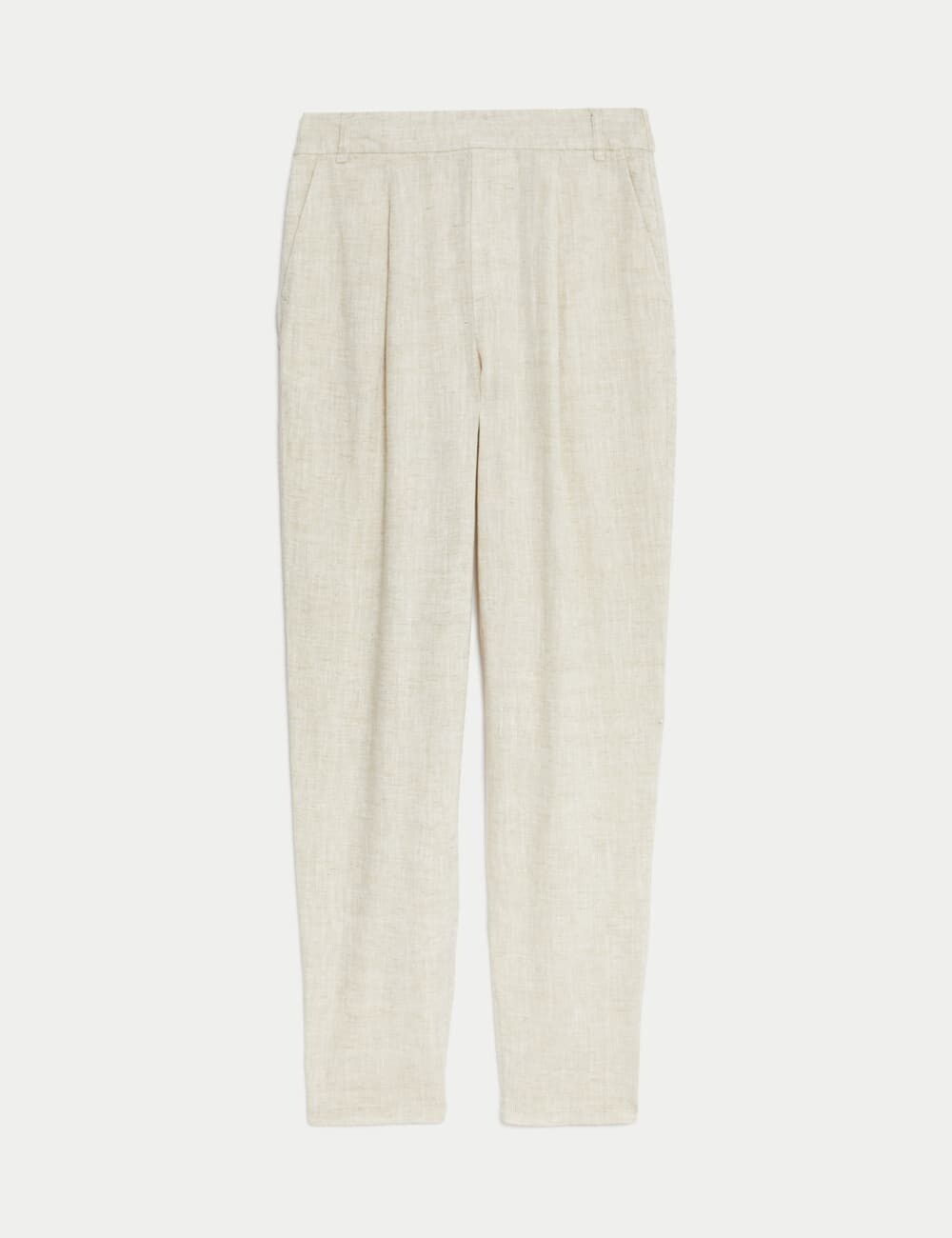 

Зауженные брюки из льна с богатым кроем Marks & Spencer, цвет Oatmeal