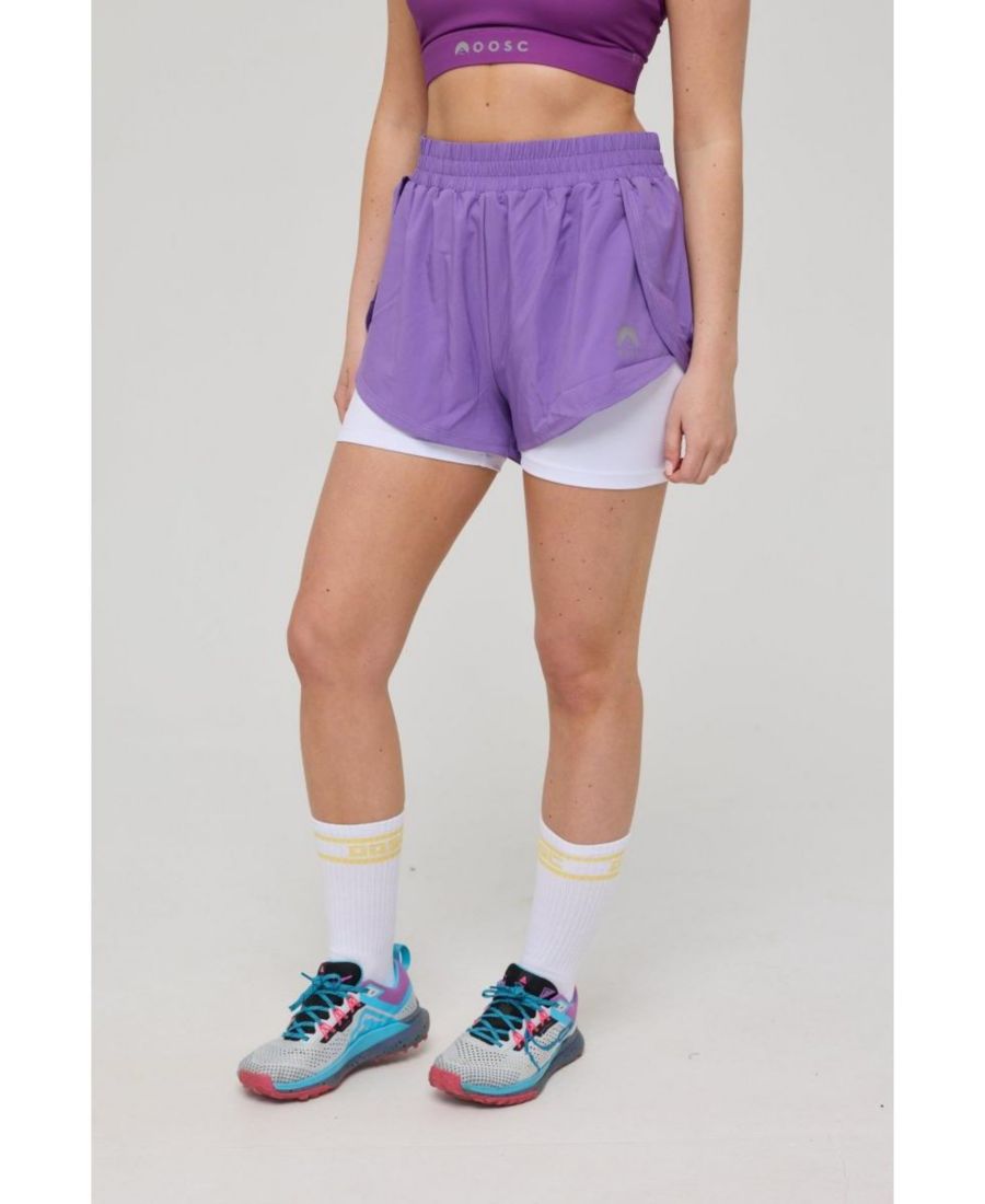 

Женские беговые шорты Elite 2 в 1 - фиолетовые OOSC, Purple