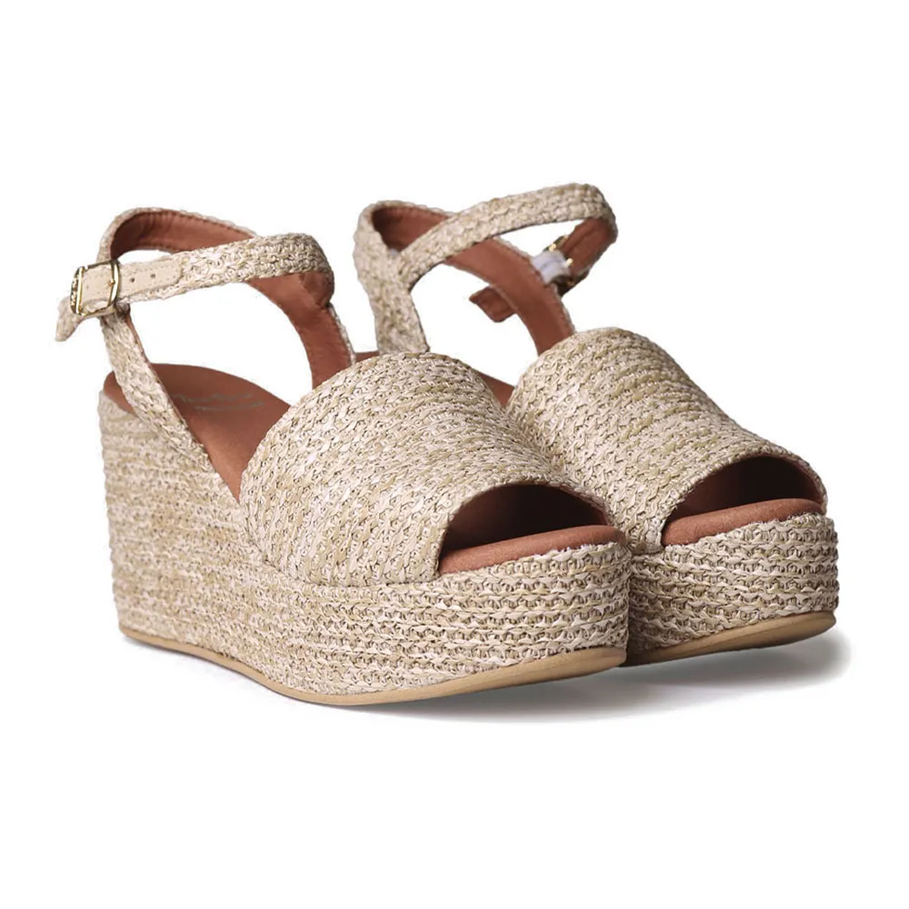 Сандалии Toni Pons Tulia esparto wedge, бежевый