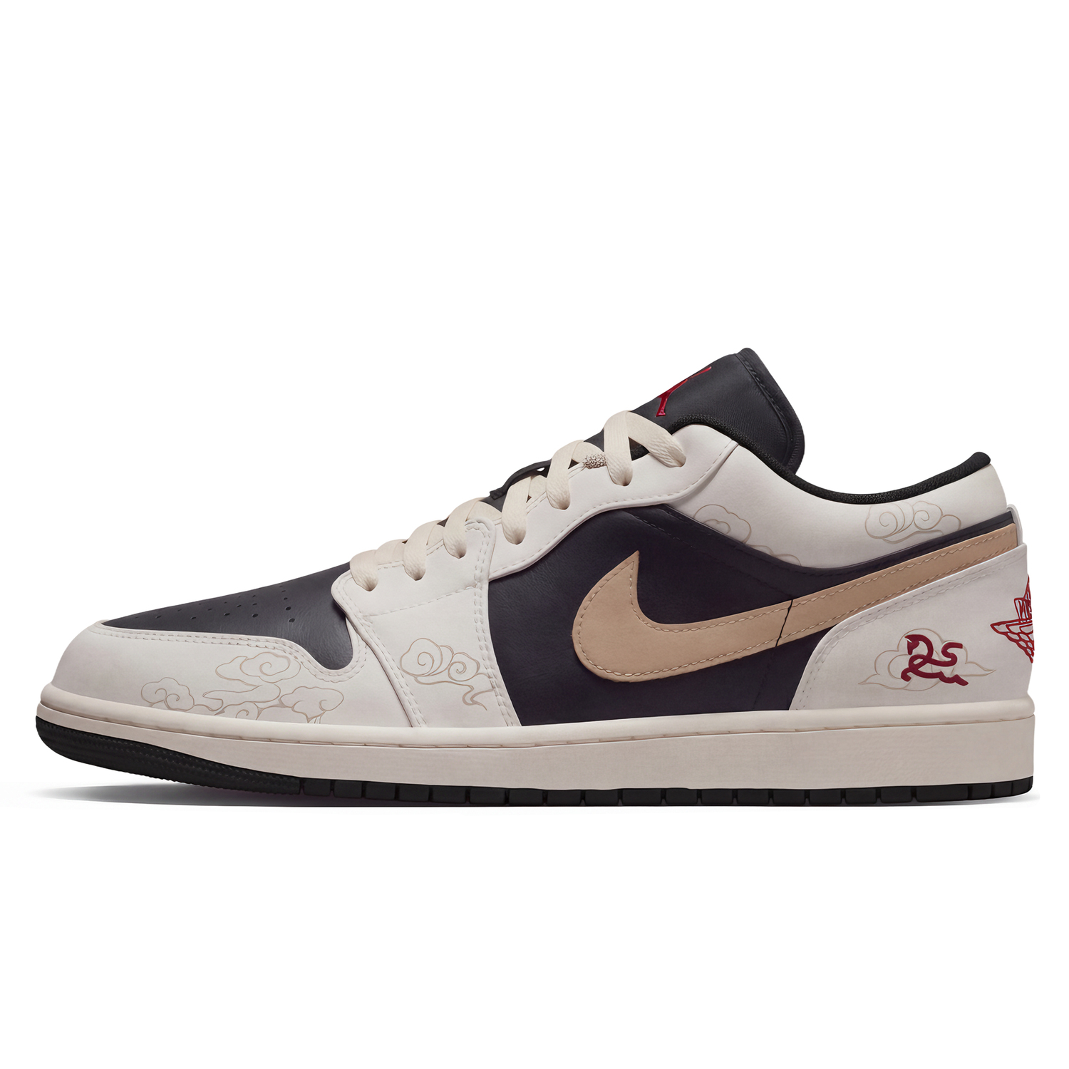 

Jordan Air 1 Low Three Times Laboratory, Horse Year, Black Steed Soaring Cloud Abrasion Resistant Low top