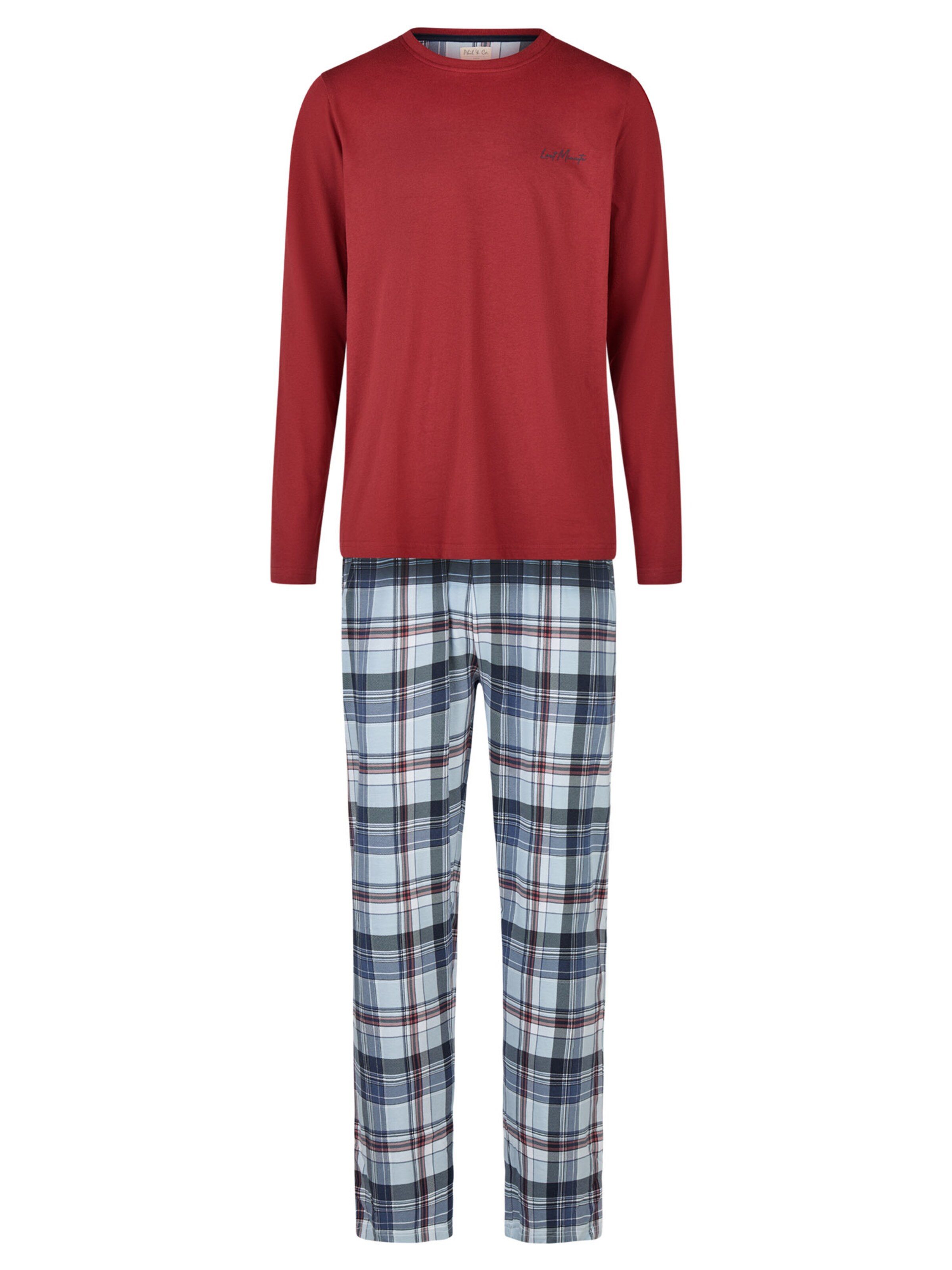 

Phil & Co. Berlin Пижама длинная 'Classic' в синем, светло-голубом, красном, бежевом цветах