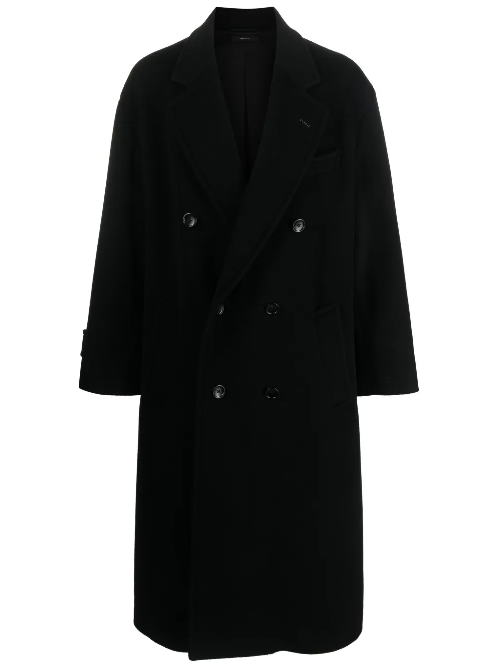 

Двубортное шерстяное пальто TOM FORD, черный