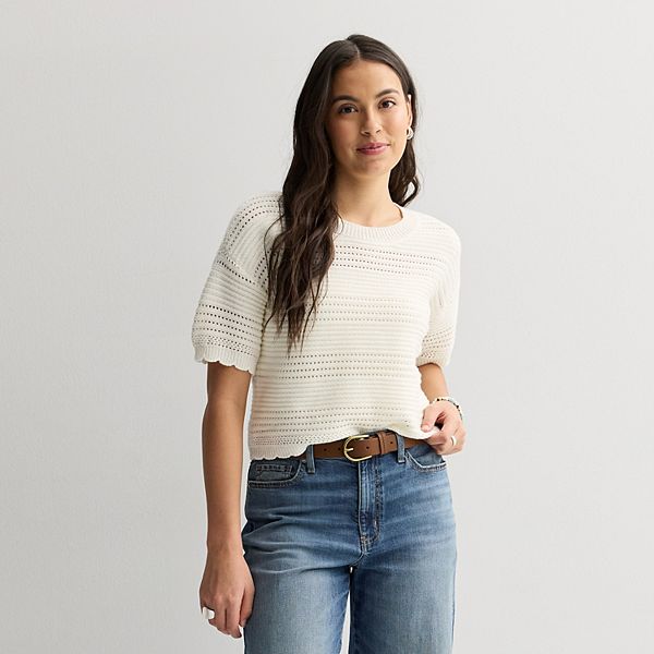 

Топ-свитер с ажурной вязкой для подростков Pink Republic, Vanilla Cream