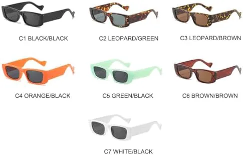 

Винтажные квадратные солнцезащитные очки для женщин, ретро-очки маленького прямоугольного размера, женские сексуальные оранжевые очки для мужчин MTZJH, Leopard-brown