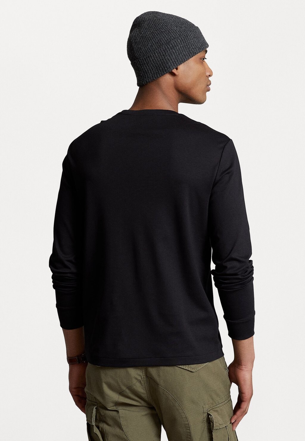 Футболка с длинным рукавом LONG SLEEVE Polo Ralph Lauren, черная — фото 3