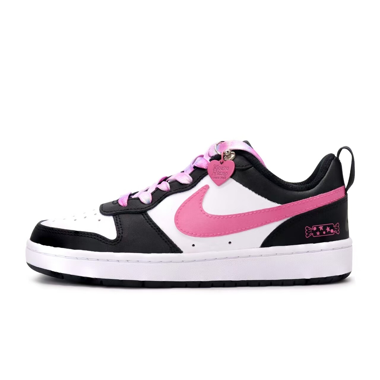 

Кроссовки Nike Court Borough 2 Skateboarding Shoes Women's Low-top Black/white/pink, черный