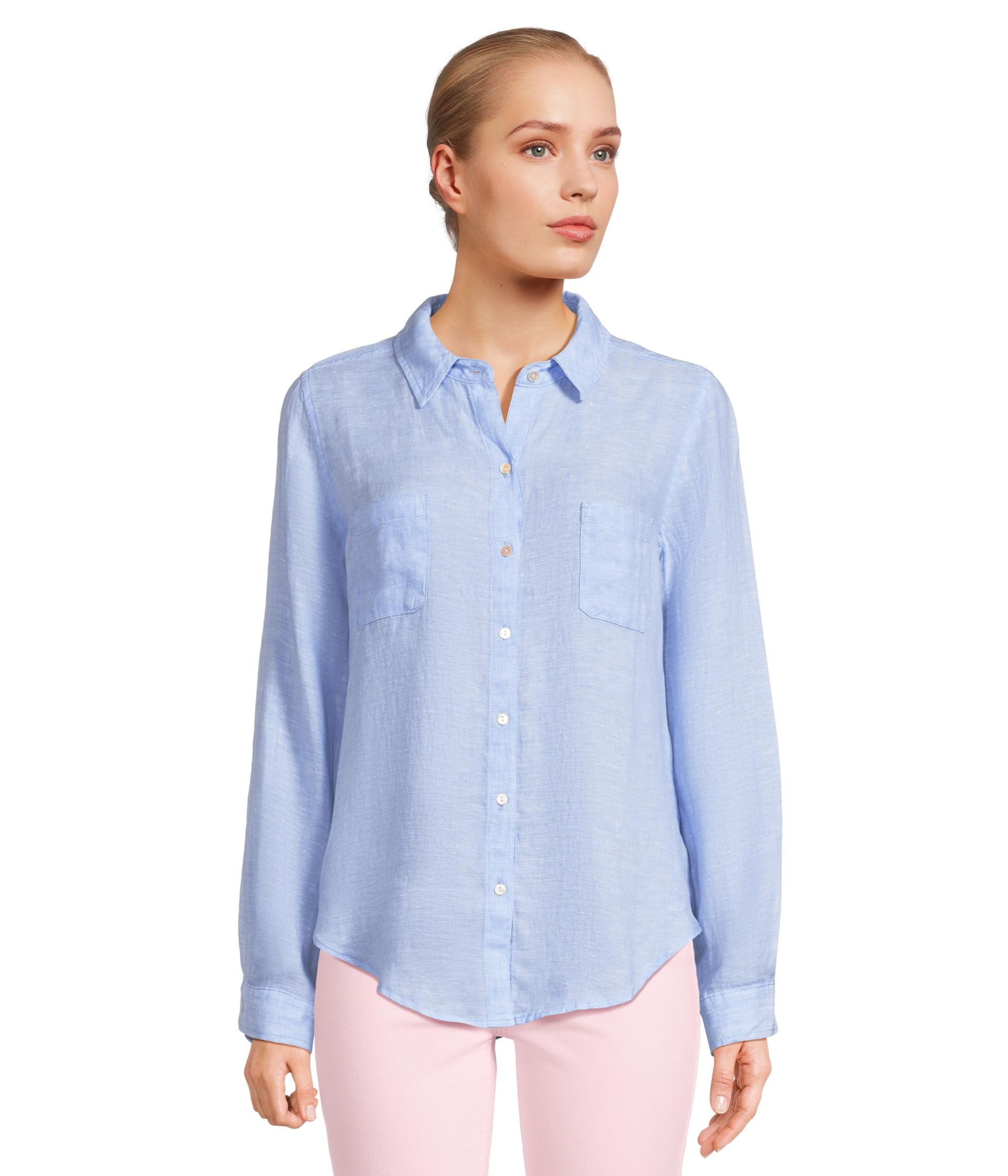 

Топ Lilly Pulitzer Sea View Button-Down, цвет Blue Peri