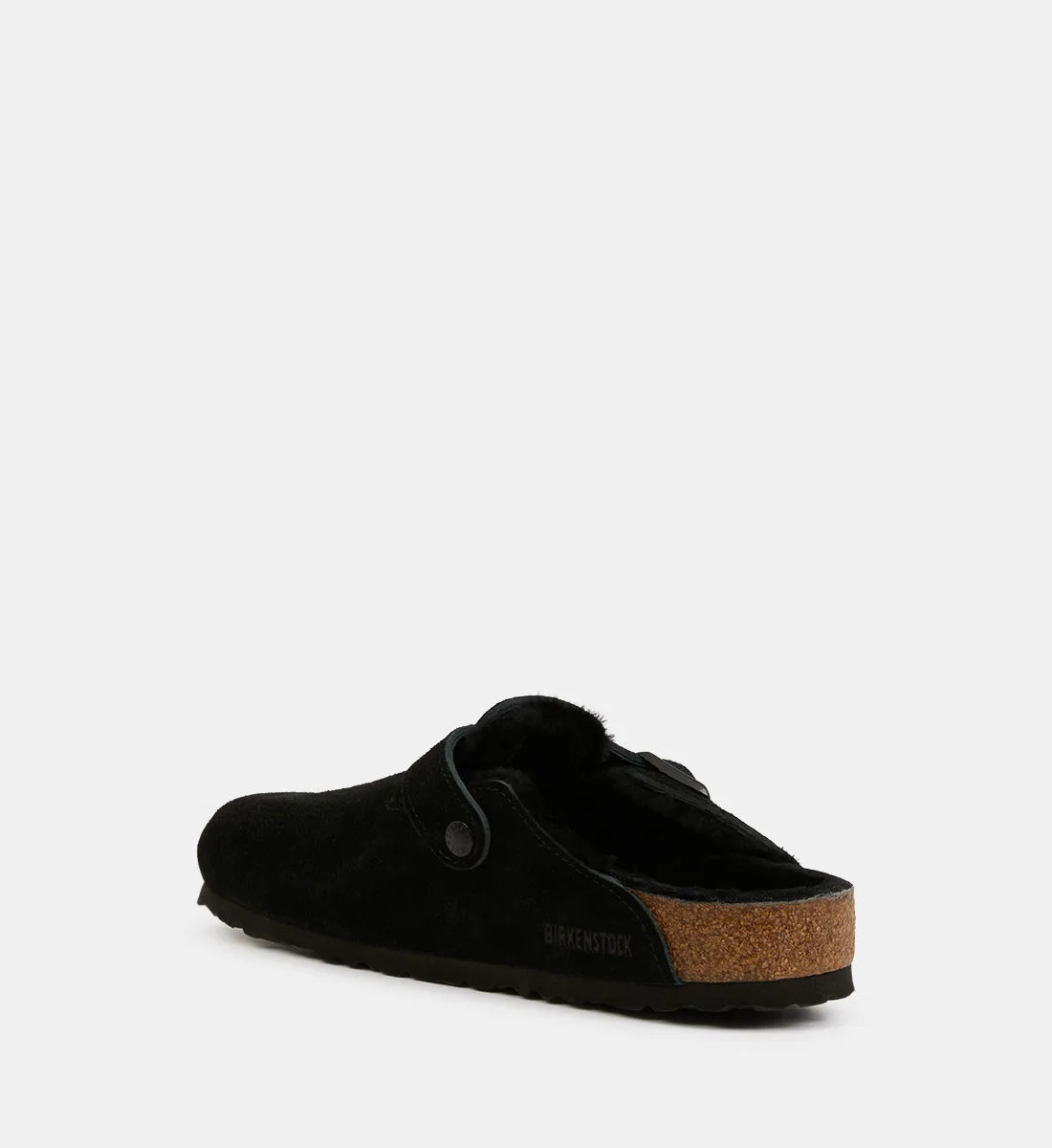 Обычные сабо Boston с овечьей шерстью BIRKENSTOCK, черный — фото 3