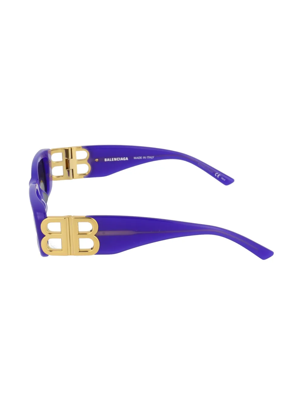 Солнцезащитные очки в прямоугольной оправе Balenciaga Eyewear, фиолетовый — фото 3