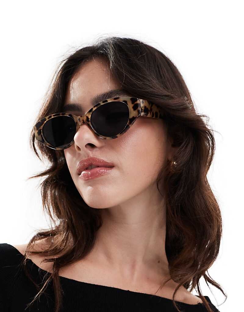 

ASOS DESIGN – Яркие овальные солнцезащитные очки черепаховой расцветки