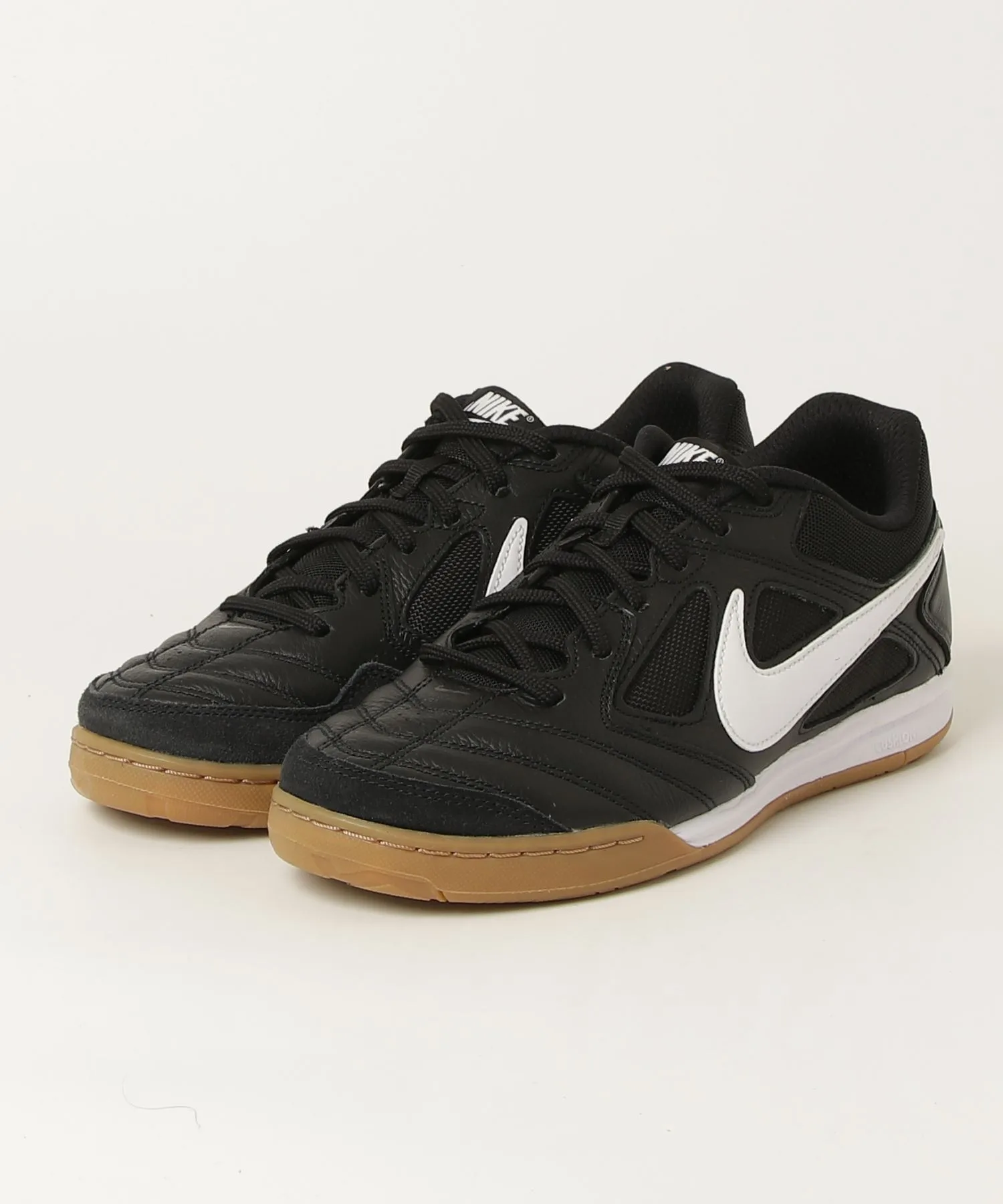 Мужские кроссовки для футзала из натуральной кожи Gato NIKE черные