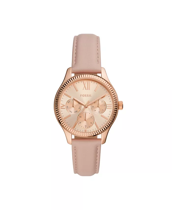 

Женские часы Rye Multifunction из розовой кожи, 36 мм Fossil