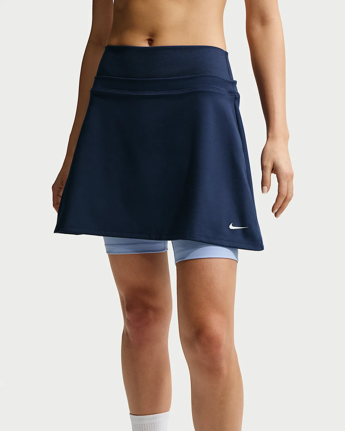 Женская юбка Dri-FIT Nike One, Midnight Navy/Aluminum/White — фото 2