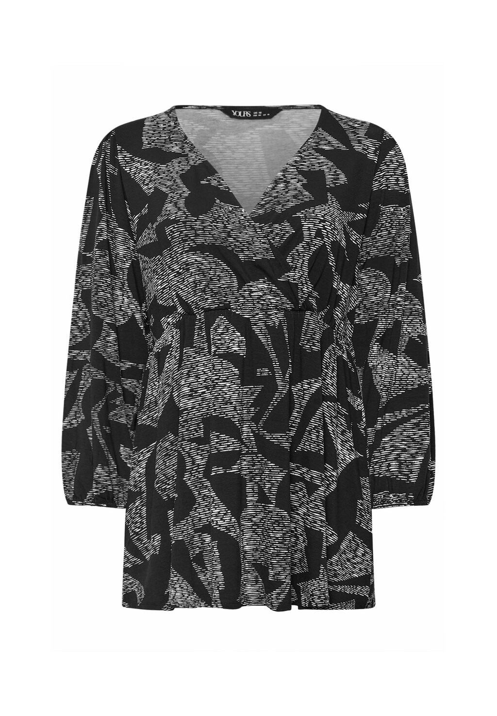 

Туника ABSTRACT PRINT WRAP Yours Clothing, черный