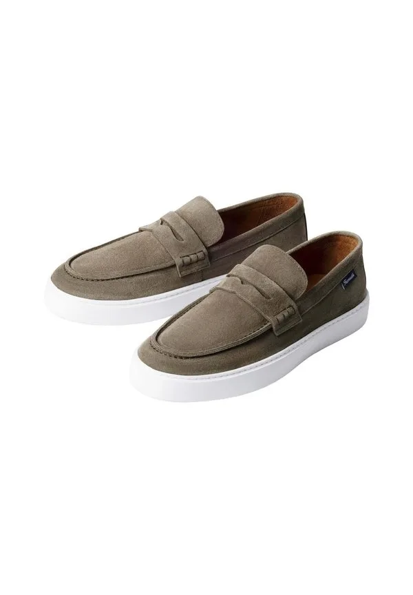 Лоферы с закругленной подошвой Façonnable, Grey Olive Green — фото 2