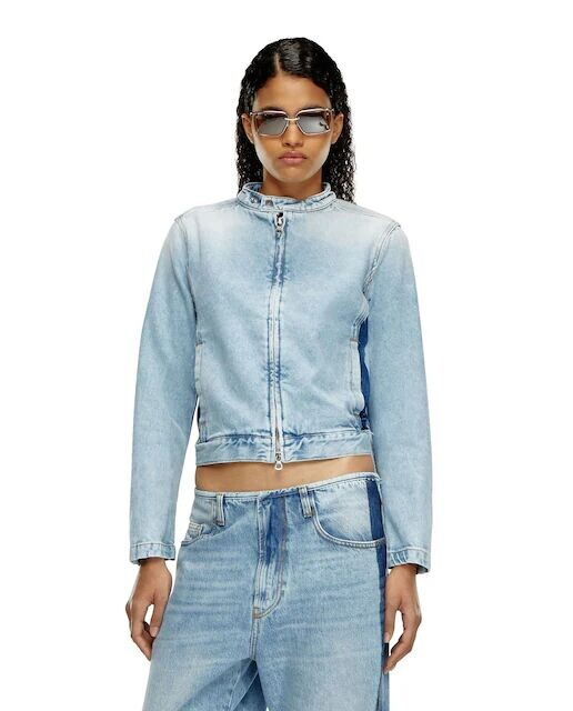

Женская джинсовая куртка на молнии Diesel, синий