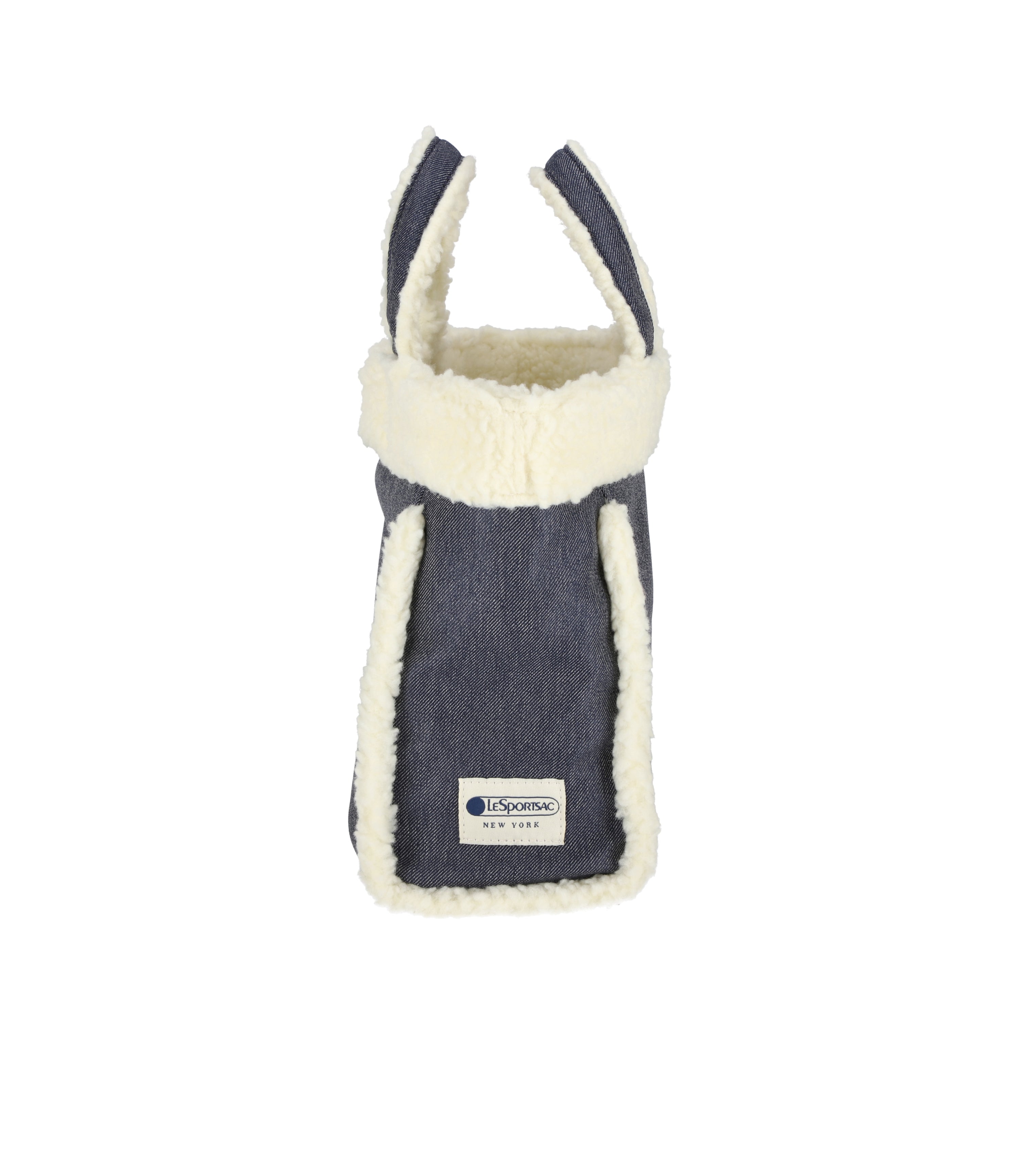 

Маленькая двухсторонняя джинсовая сумка-тоут LeSportsac, цвет medium denim wash/sherpa, Серый, Маленькая двухсторонняя джинсовая сумка-тоут LeSportsac, цвет medium denim wash/sherpa