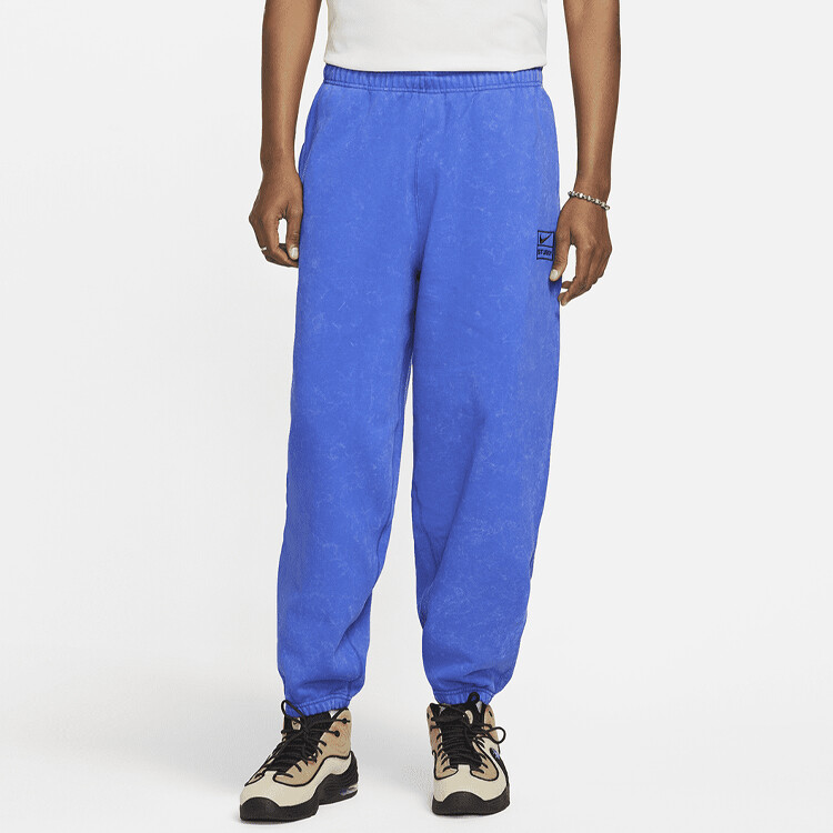 Синие спортивные штаны Nike x Stussy Acid Wash, цвет Blue — фото 3
