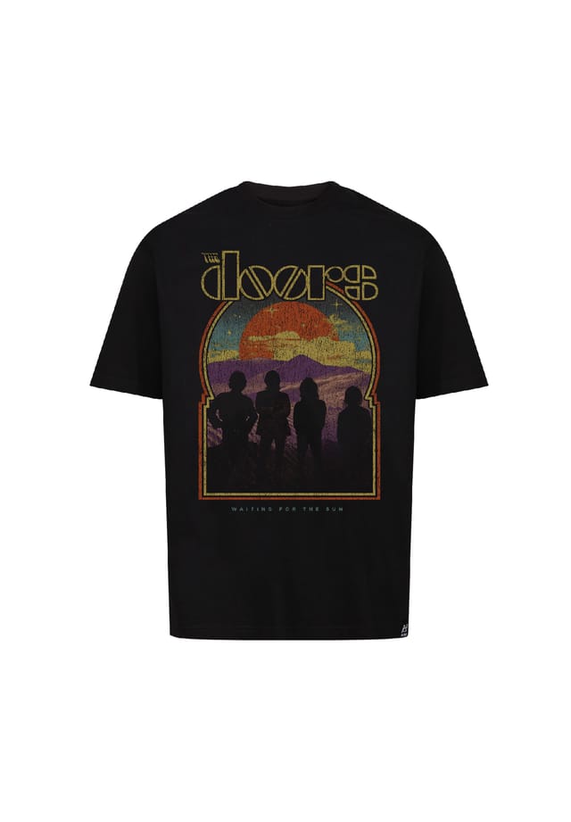 

Футболка the doors faded sun с модным альбомным принтом Re:Covered, черный