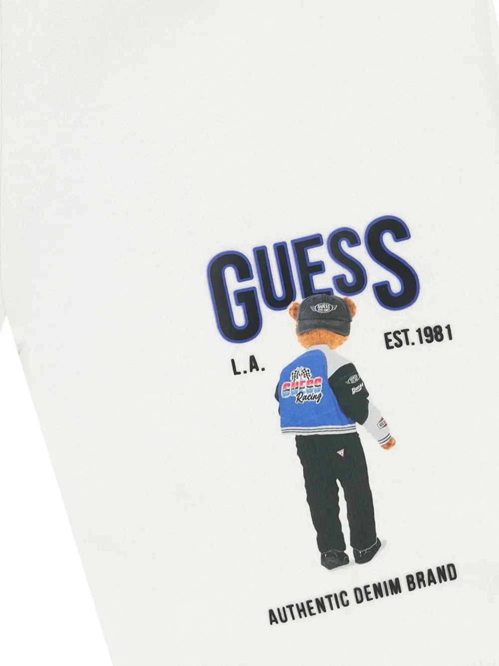 Шорты с завязками в виде плюшевого мишки Guess Kids, белый — фото 3