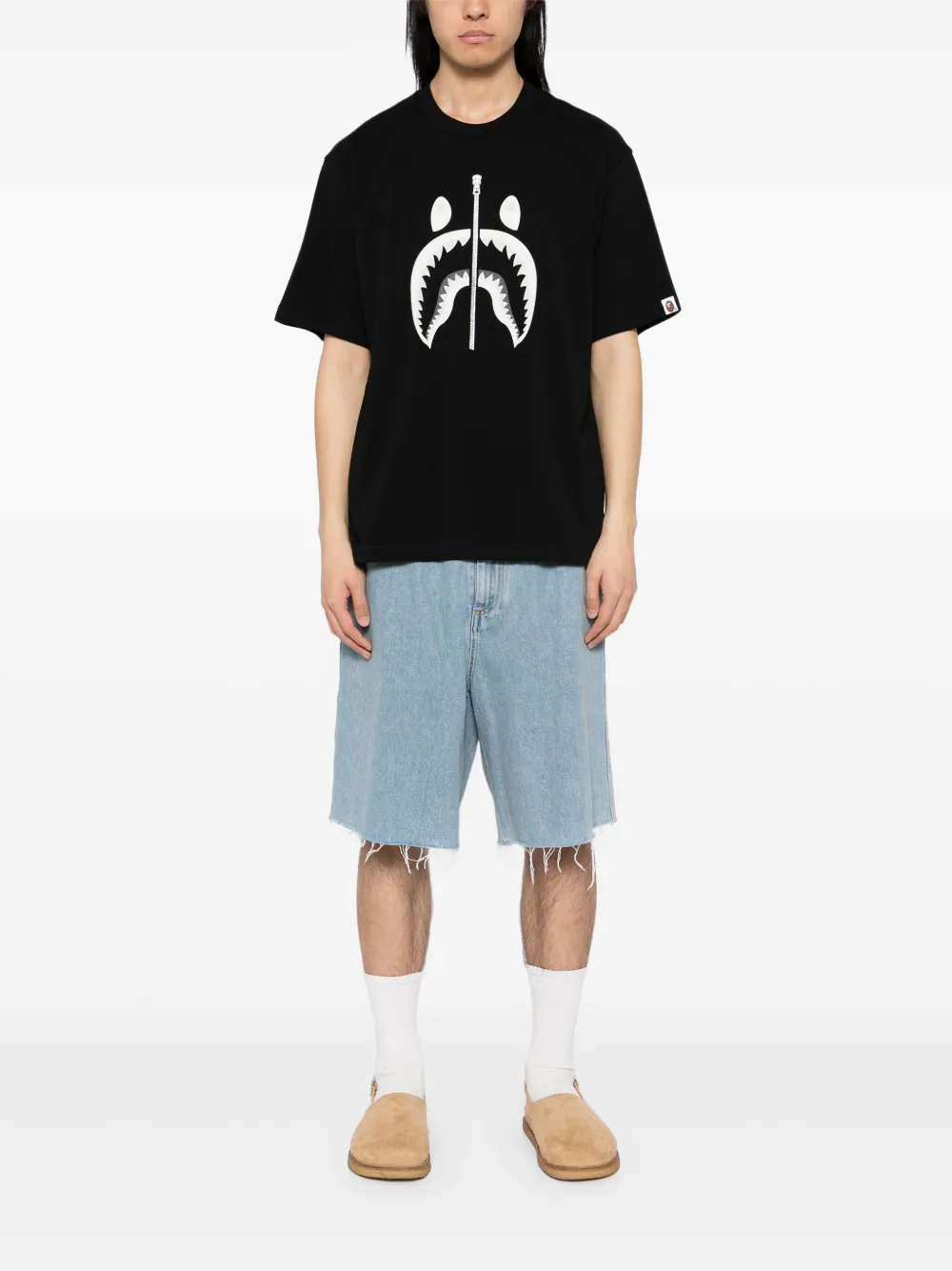 Футболка Shark A BATHING APE, черный — фото 2