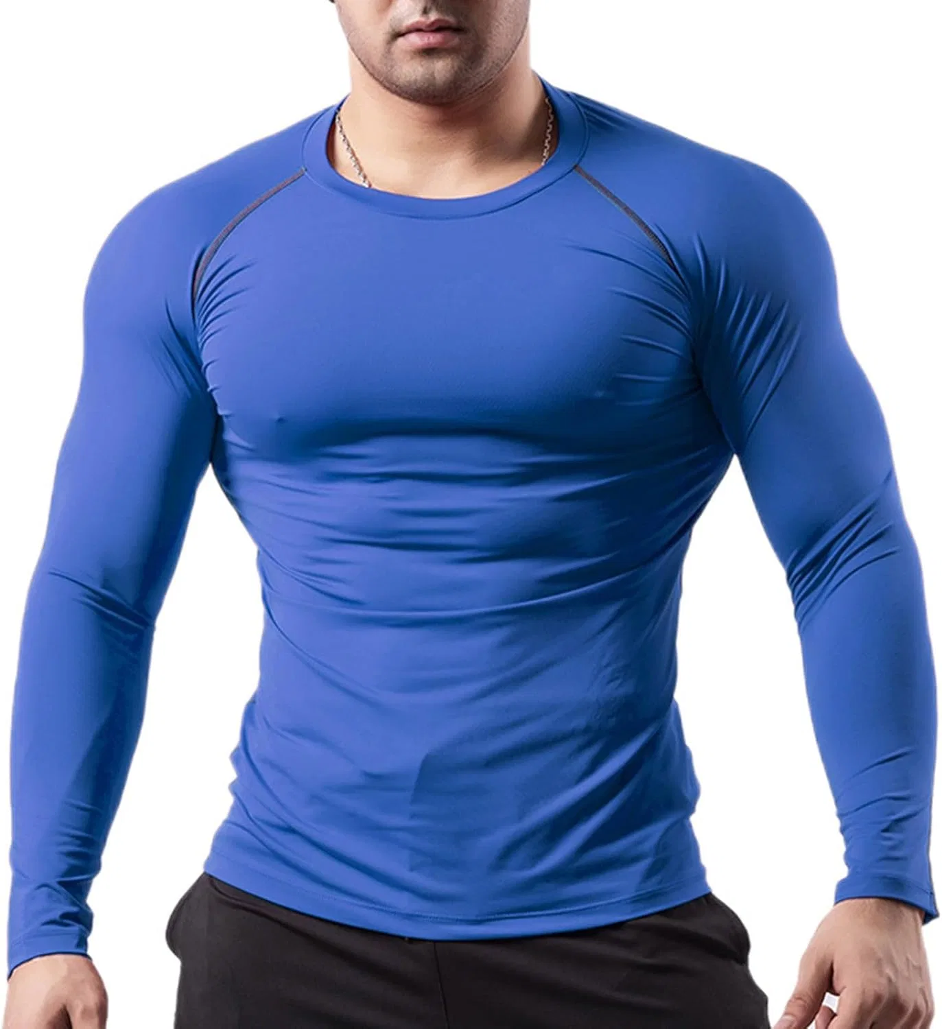Компрессионная футболка с длинным рукавом, спортивная, Generic, Blue