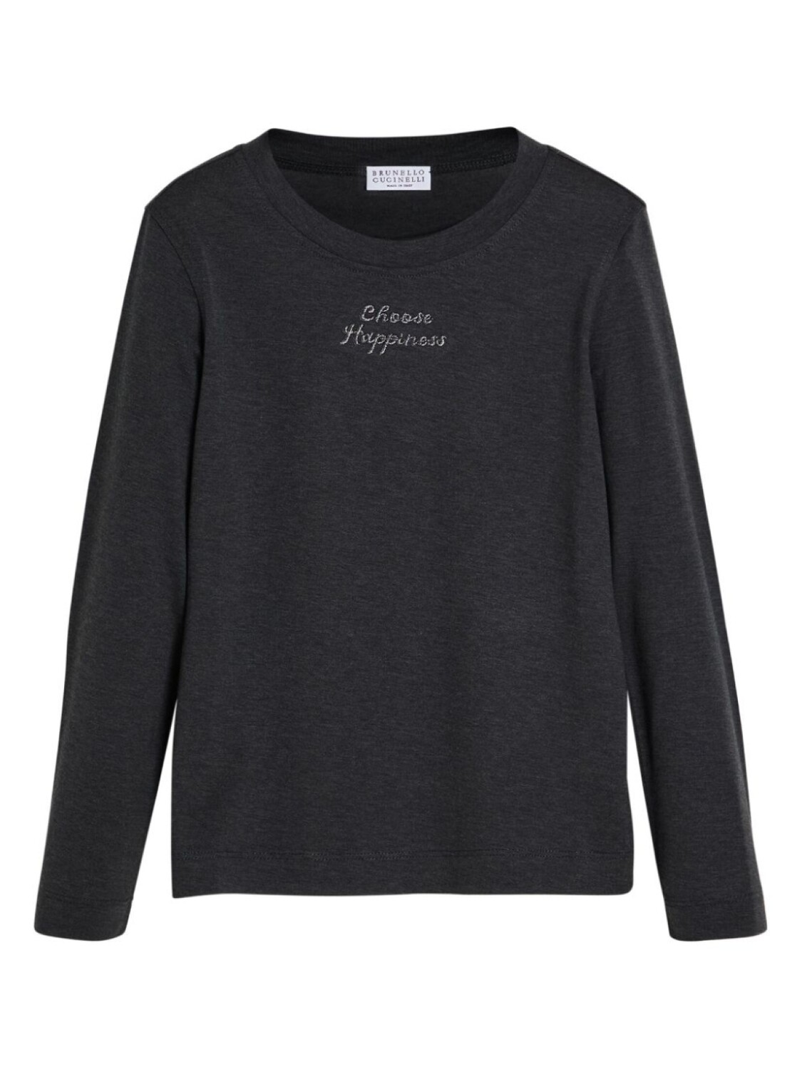 

Brunello Cucinelli Kids футболка с вышитым мотивом, черный