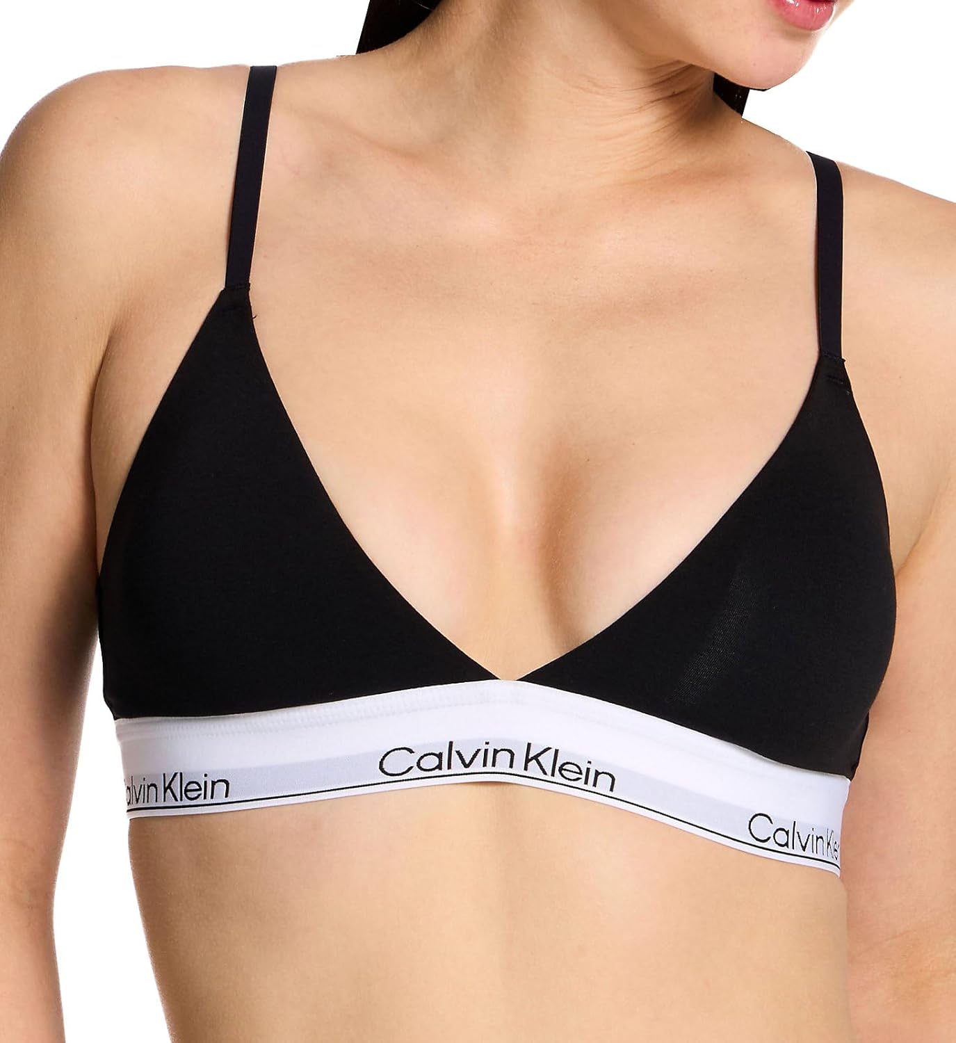 

Calvin Klein нижнее белье женские бюстгальтеры Icon из хлопка и модала с легкой подкладкой и треугольными чашечками, Black