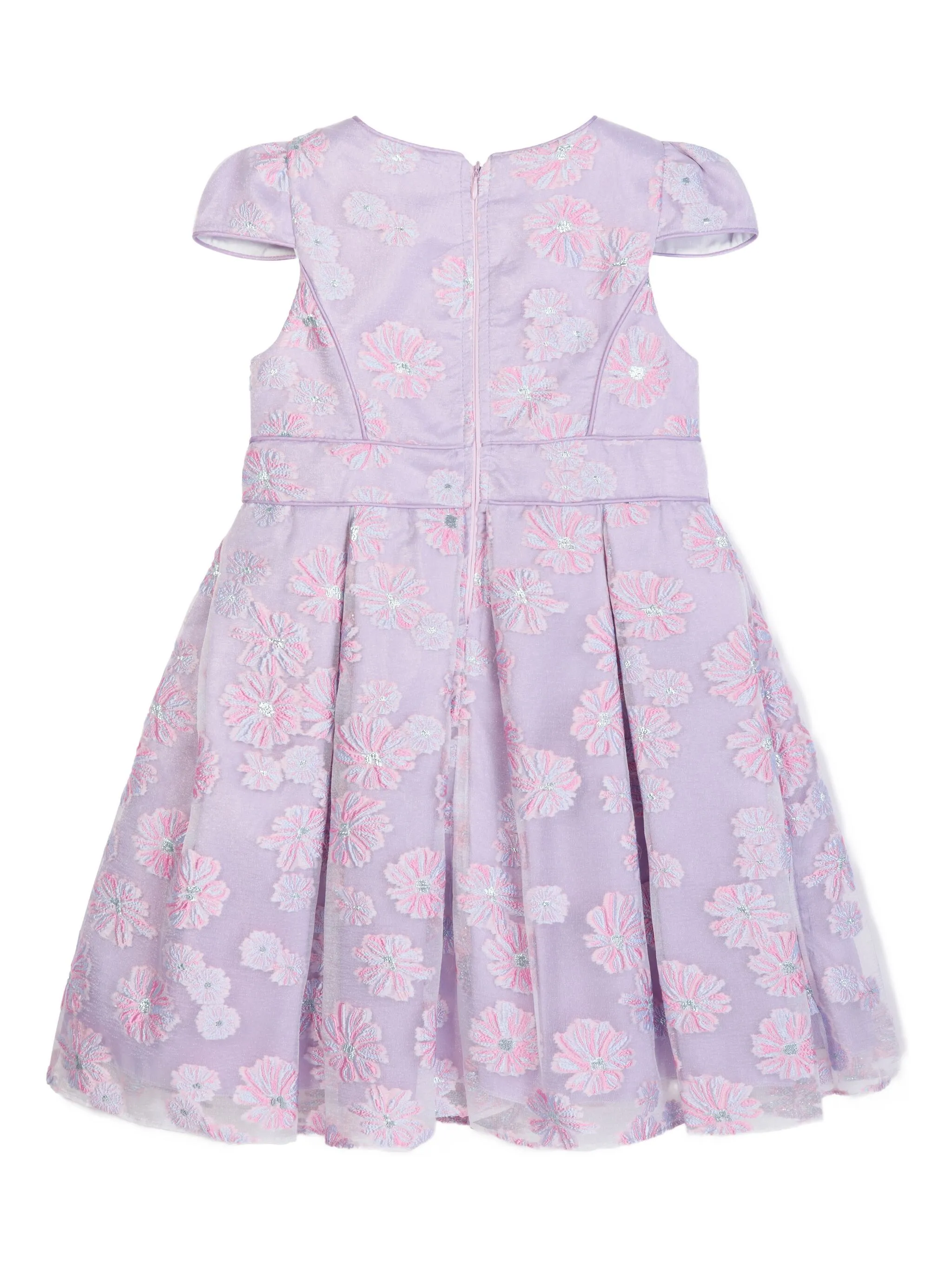 Платье с цветочной вышивкой и плиссировкой Dress & Fleur, фиолетовый — фото 3