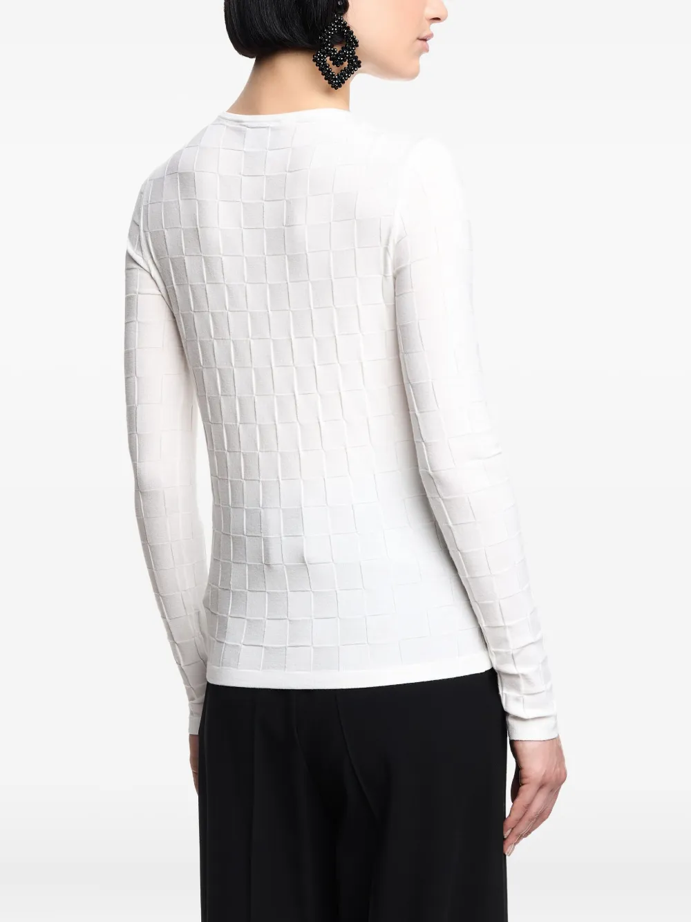 Футболка с длинными рукавами EMPORIO ARMANI, белый — фото 4