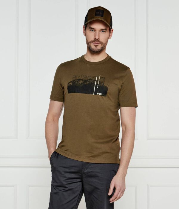 

Футболка te_injungle Regular fit Boss Orange, хаки