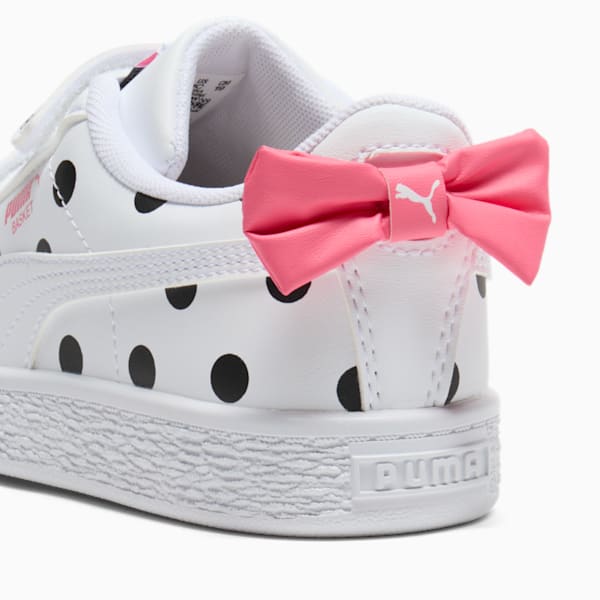 Маленькие дети не любят кроссовки Basket Bow Puma, белый — фото 3