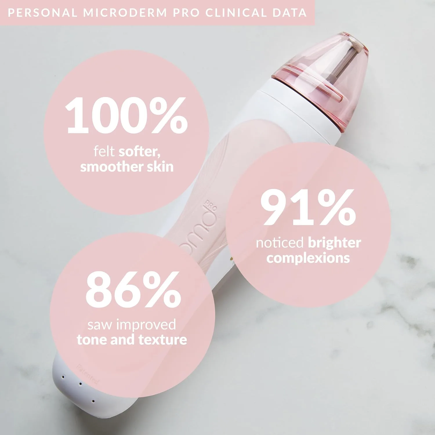PMD Beauty Personal Microderm Pro - Инструмент для микродермабразии для домашнего использования, отшелушивающий скраб для лица и тела., Blush + Recovery Mask — фото 3