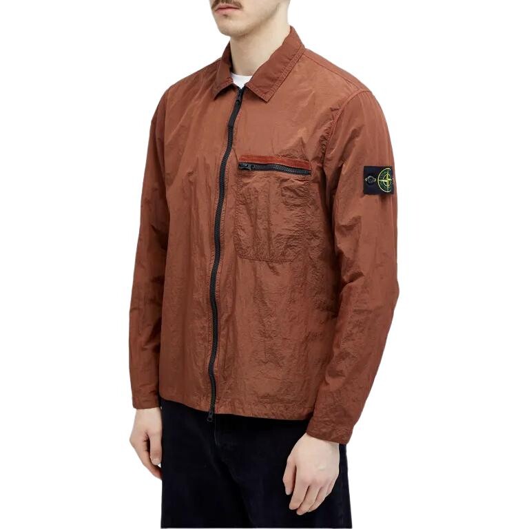 Куртка мужская Stone Island, красно-коричневый — фото 3