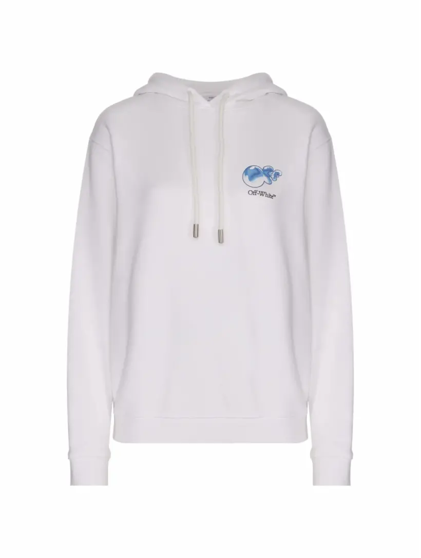 

Хлопковое худи с логотипом Off-White, мультиколор