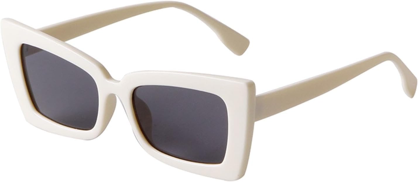 

Винтажные женские солнцезащитные очки в крупной оправе, сексуальные, ретро, ​​«кошачий глаз», солнцезащитные очки 90-х, белые, розовые, модные, квадратные WNCKSQ, C5 Beige Gray