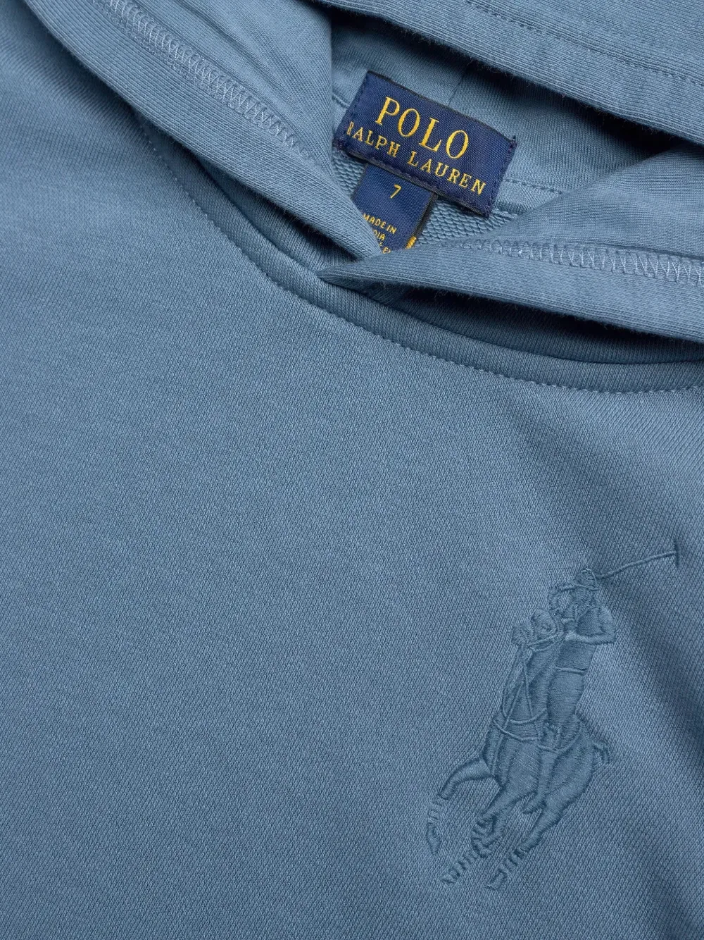 Худи с вышитым логотипом Polo Ralph Lauren Kids, синий — фото 4