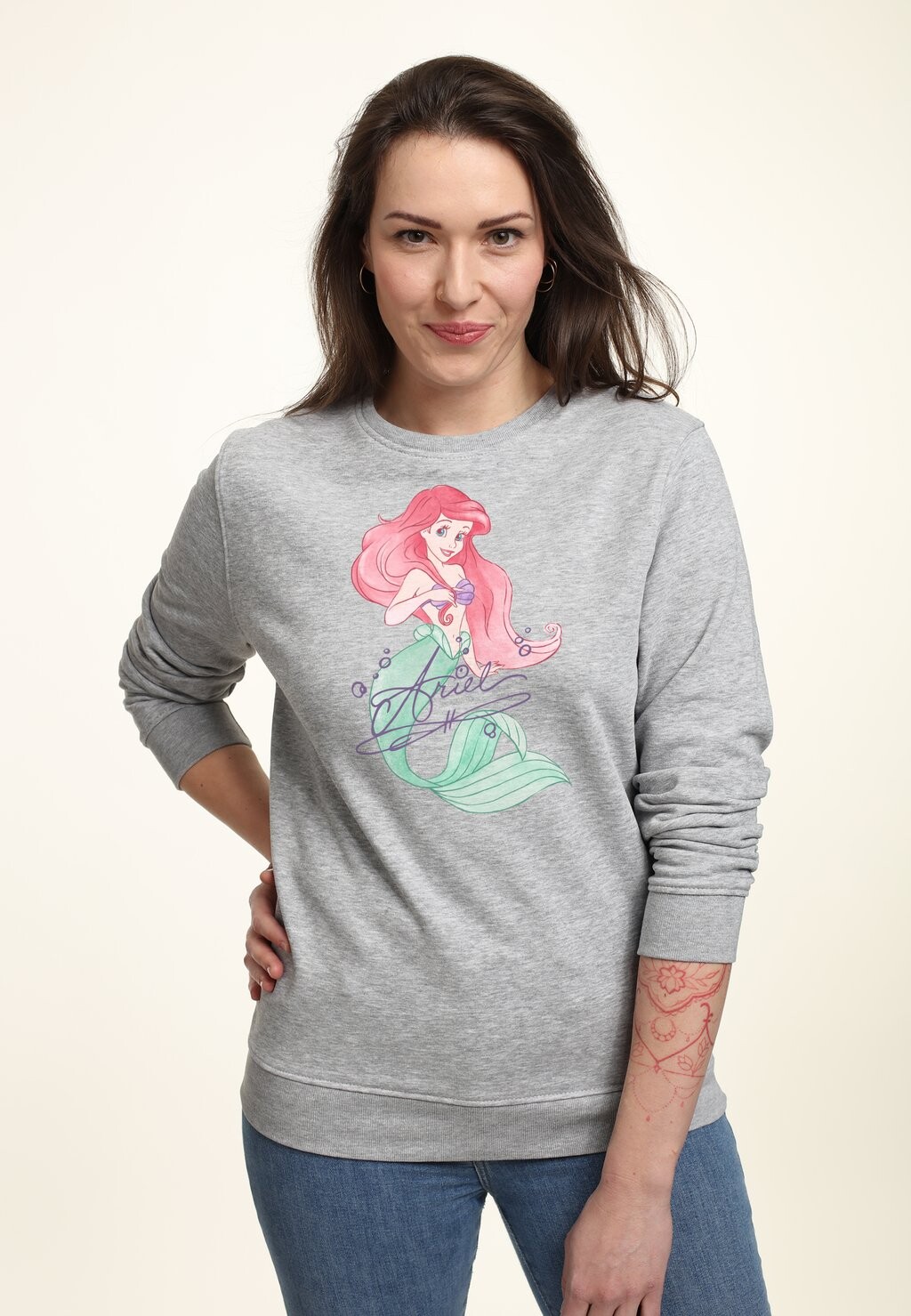 

Толстовка THE LITTLE MERMAID SIGNED ARIEL Disney, цвет Mottled Light Grey