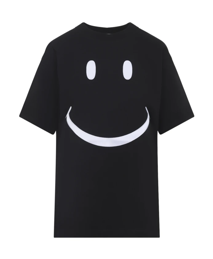 

Коллекция черных футболок и поло осень-зима 2025 Moschino, черный