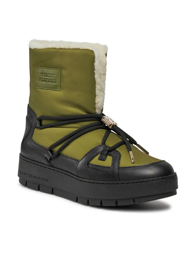 Зимние ботинки Tommy Hilfiger Tommy Essential Snowboot FW0FW07504, зеленый — фото 2