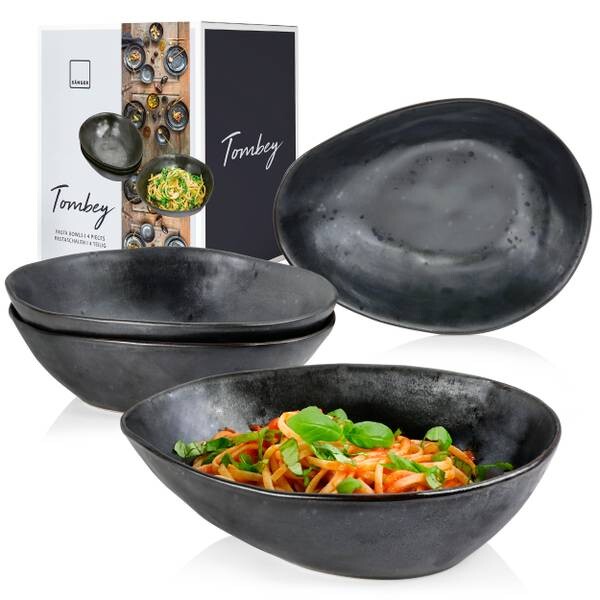 

4 шт. набор тарелок для пасты tombey Sänger, серый