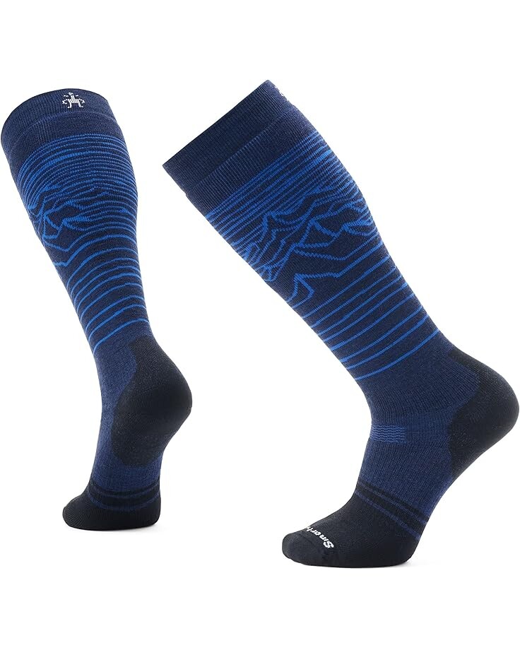 

Носки Smartwool Snowboard Full Cushion Iguchi Pattern Over The Calf Socks, цвет Deep Navy