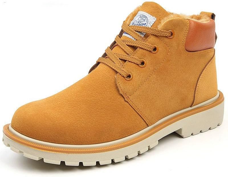 

Мужские зимние кожаные туристические ботинки ODIPON, водонепроницаемые, с нескользящей подошвой и теплой подкладкой, для походов на улице, желтый