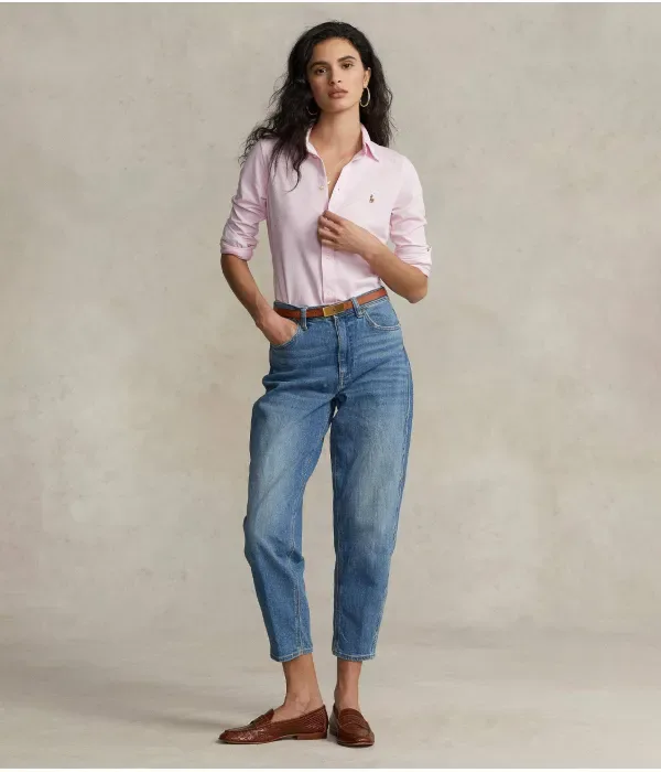 Футболка Хайди slim fit Polo Ralph Lauren, пудрово-розовый — фото 2