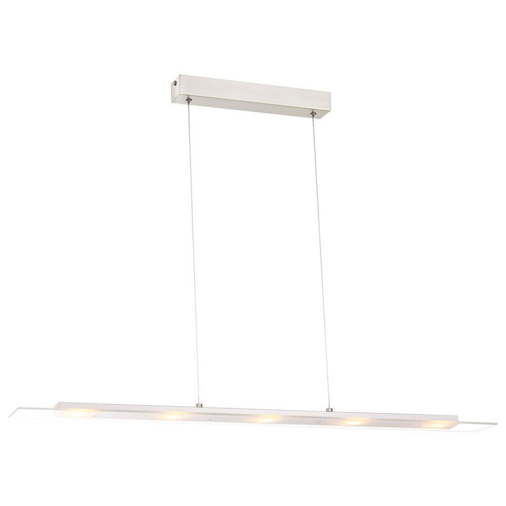

Светодиодный подвесной светильник, матовый никель, сатиновое стекло, В 150 см Globo Lighting, белый