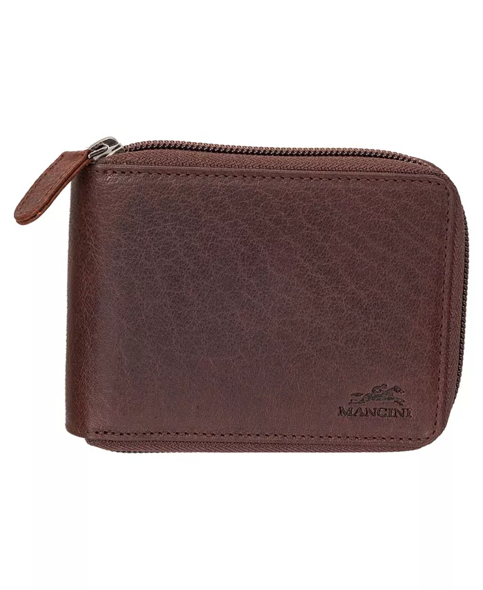 

Мужской кошелек Buffalo RFID Secure с молнией и съемным паспортным блоком Mancini, коричневый
