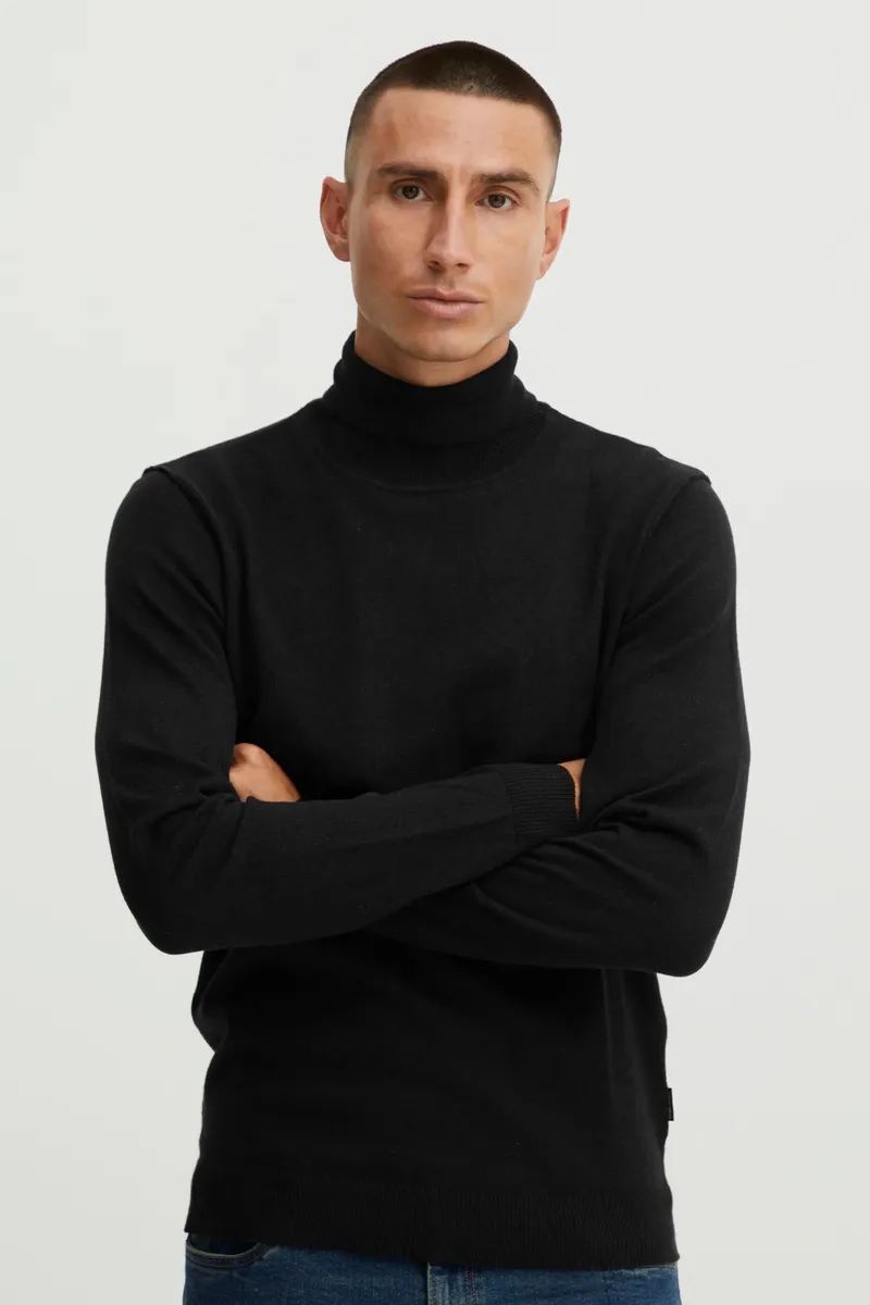 

Свитер с высоким воротником из смесового материала "BLEND BHPullover", черный