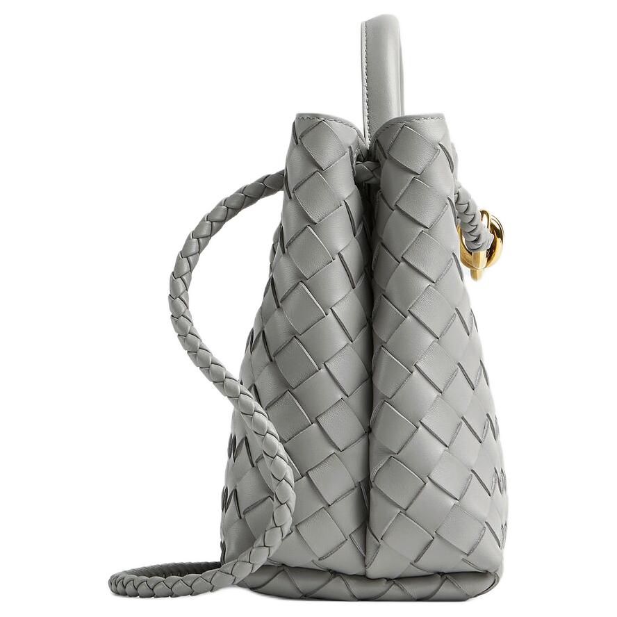 Плечевая сумка Intrecciato из овечьей кожи, через плечо, женская серебристая Bottega Veneta — фото 3