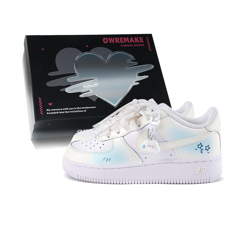 

Детские кроссовки для скейтбординга Air Force 1 Low Top для подростков Nike, синий/белый